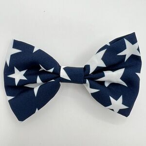 Star Bow Alligator Clip Navy New